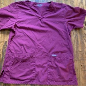 Maroon scrub top